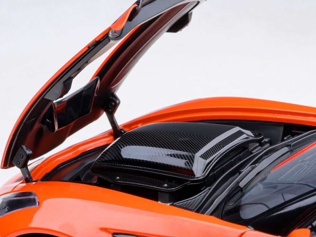 2019 Chevrolet Corvette C7 ZR1 Sebring Orange Tintcoat with Carbon Top 1/18 Model Car by Autoart