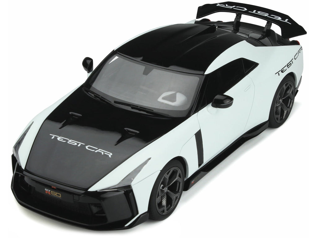 2021 Nissan GT-R50 Test Car Black and White 1/18 Model Car by GT Spirit