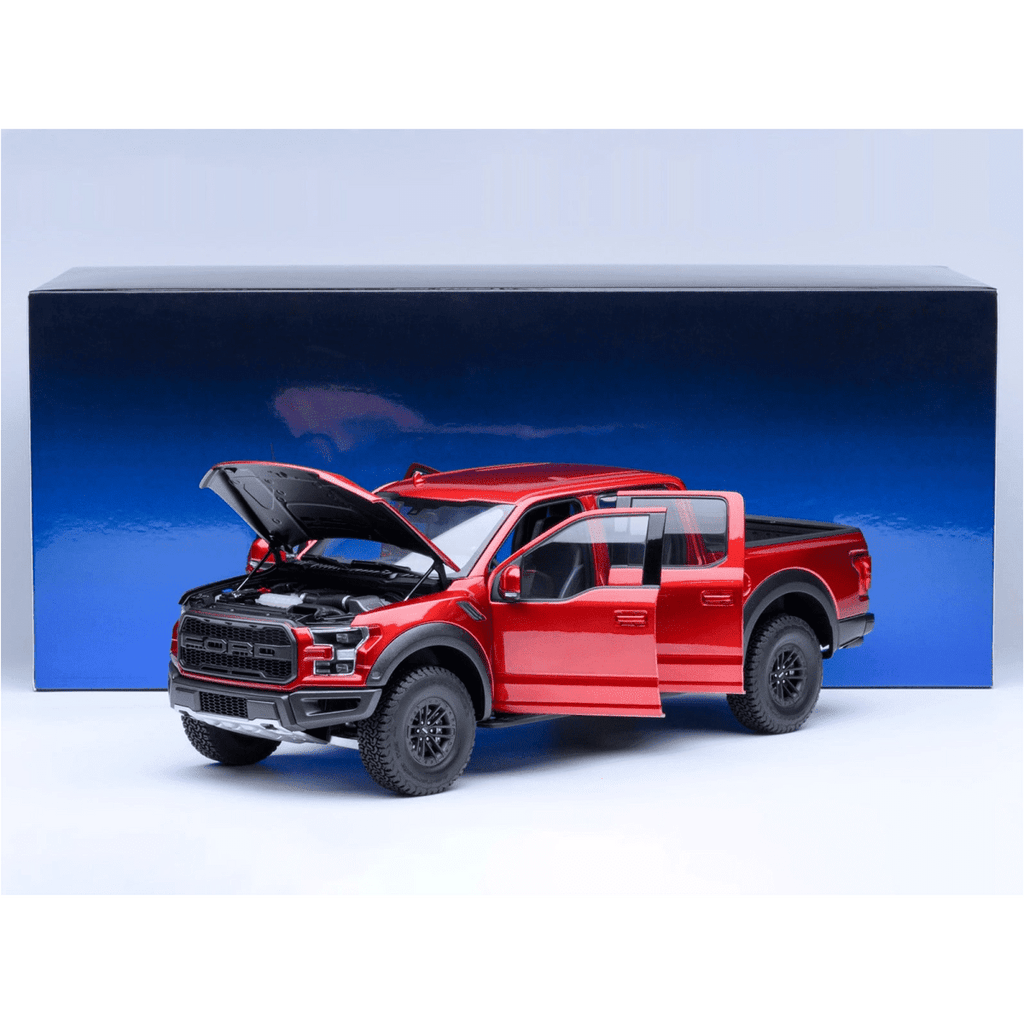 2019 Ford F-150 Raptor Pickup Truck Ruby Red Metallic 1/18 Model Car by Autoart