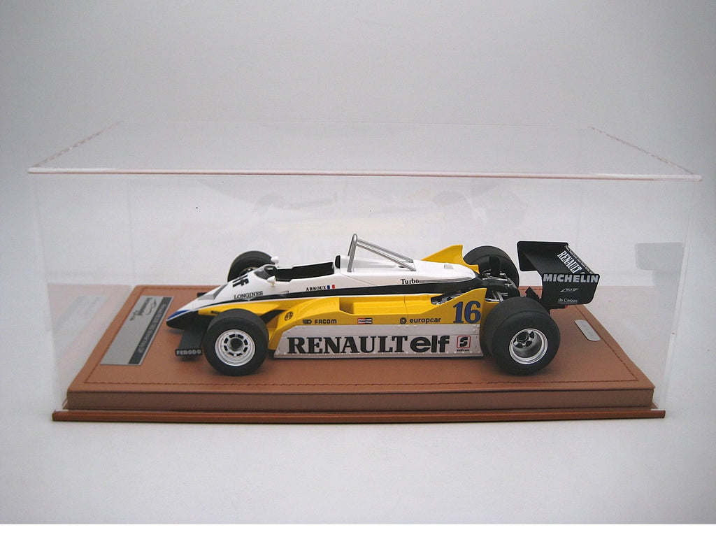 Renault RE30B #16 Winner F1 "Italian GP" (1982) "Mythos Series" with Display Case Limited Edition 1/18 Model Car by Tecnomodel
