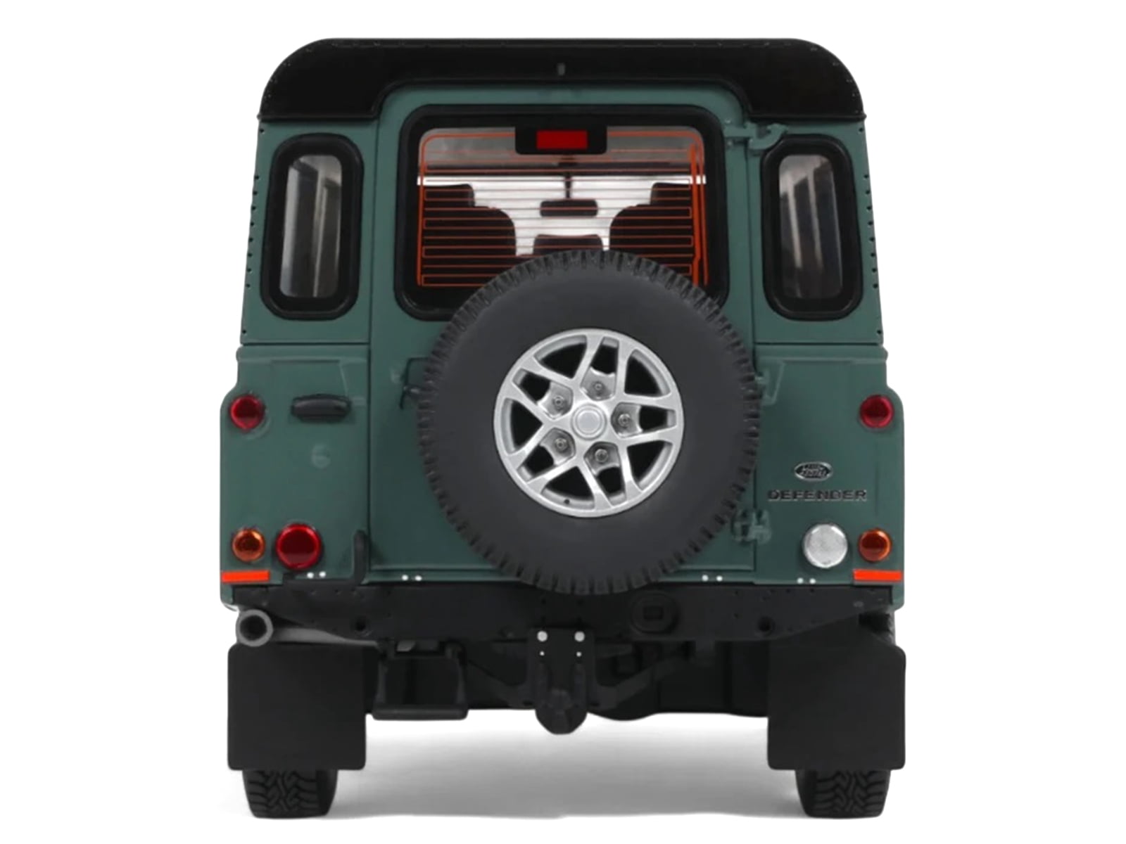 2016 Land Rover Defender 3 Station Wagon Green with Black Top 1/18 Model Car by GT Spirit