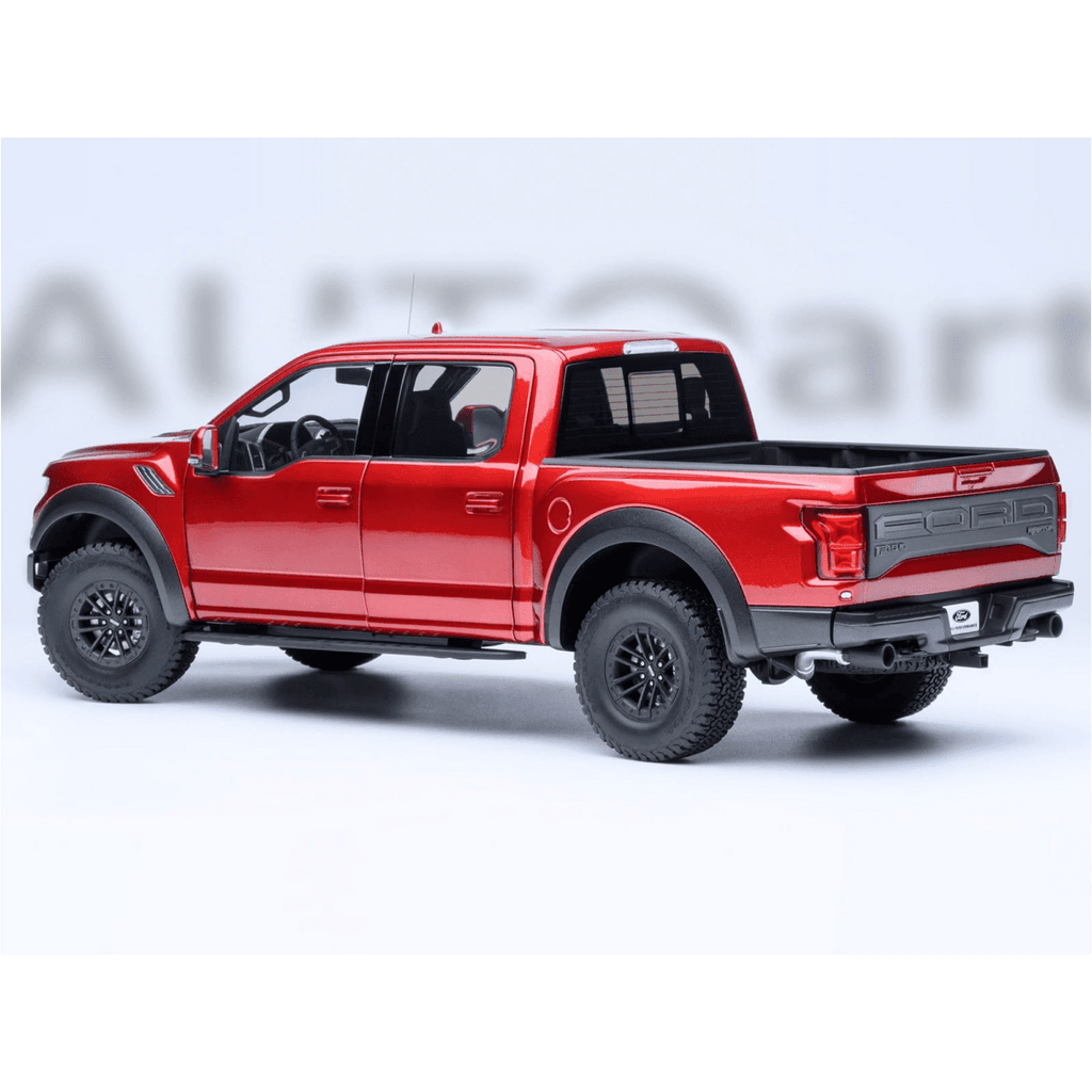 2019 Ford F-150 Raptor Pickup Truck Ruby Red Metallic 1/18 Model Car by Autoart