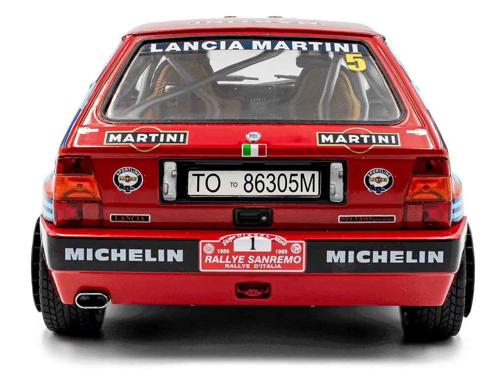 Lancia Delta HF Integrale #1 Winner "Rally Sanremo" (1989) "Competition" Series 1/18 Diecast Model Car by Solido