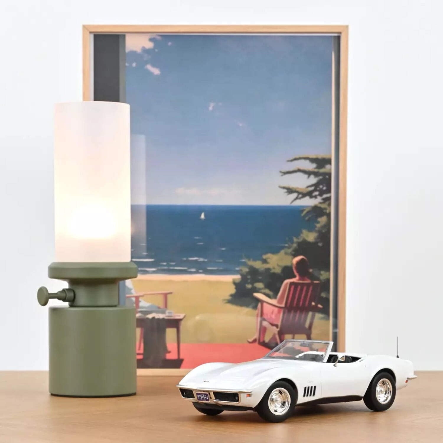 1969 Chevrolet Corvette Convertible Can Am White 1/18 Diecast Model Car by Norev