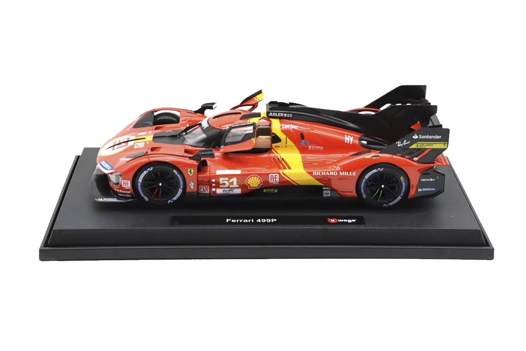 2023 Ferrari 499P #51 James Calado, Red - Bburago 18-16301R - 1/18 Scale Diecast Model Car