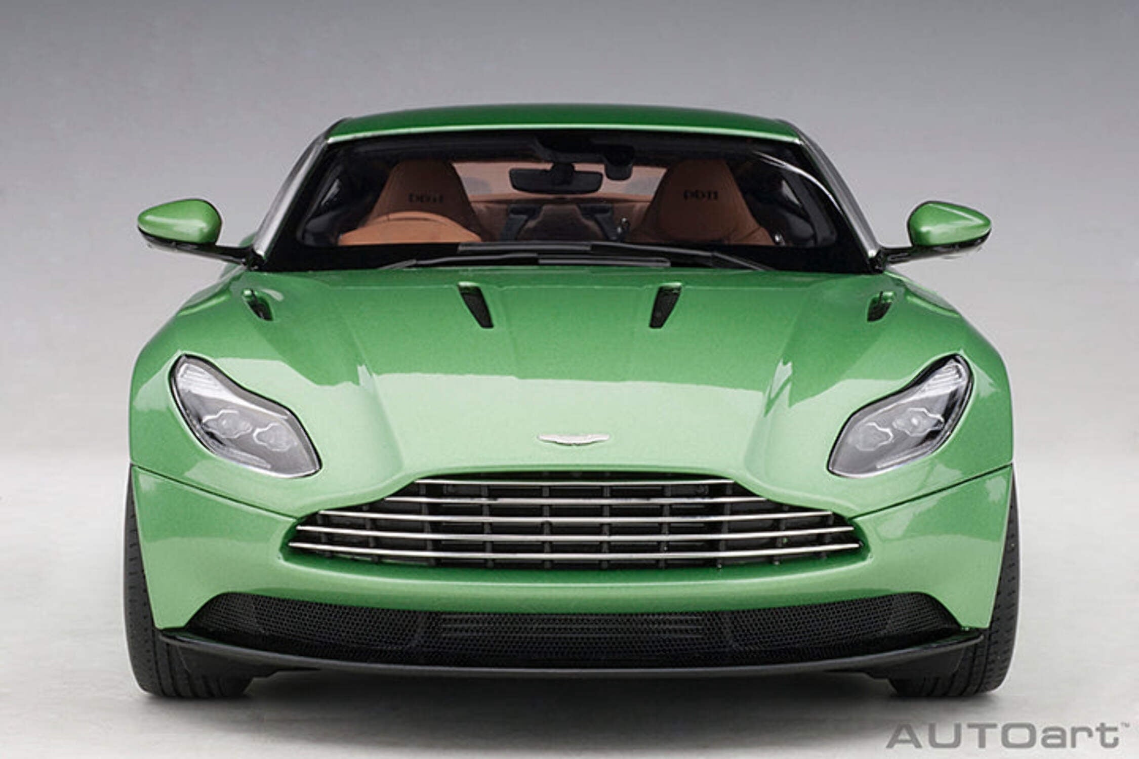 Aston Martin DB11 RHD (Right Hand Drive) Apple Tree Green Metallic 1/18 Model Car by Autoart