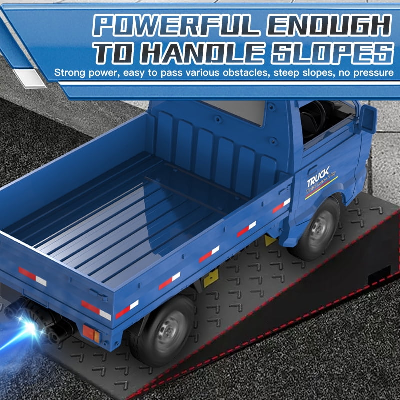 KF31 1:18 Spray Drift Pickup Truck 360° Rotating Stunts Spray Blooming LED Lighting 2.4G Anti-interference Powerful Motor DIY Creative Stickers for Free Placement One-button Demonstration Super Conve