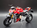 Open Box DUCATI SUPER NAKED V4S BIKE MOTORCYCLE RED 1/18 SCALE DIORAMA DIECAST MODEL BIKE