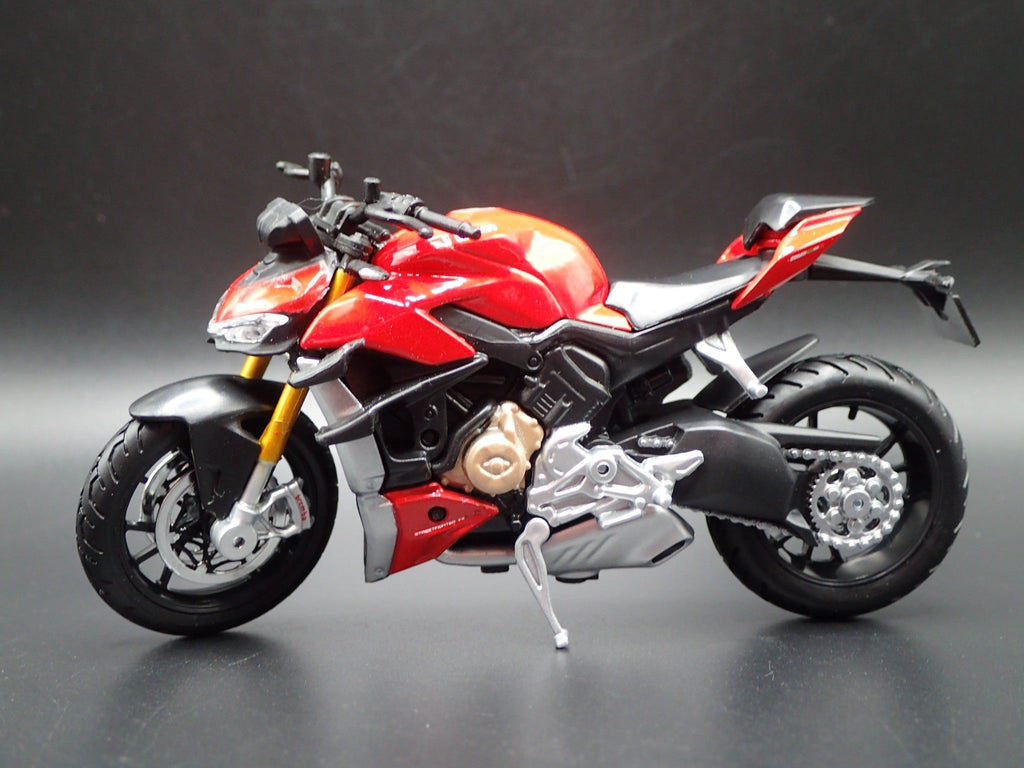 Open Box DUCATI SUPER NAKED V4S BIKE MOTORCYCLE RED 1/18 SCALE DIORAMA DIECAST MODEL BIKE
