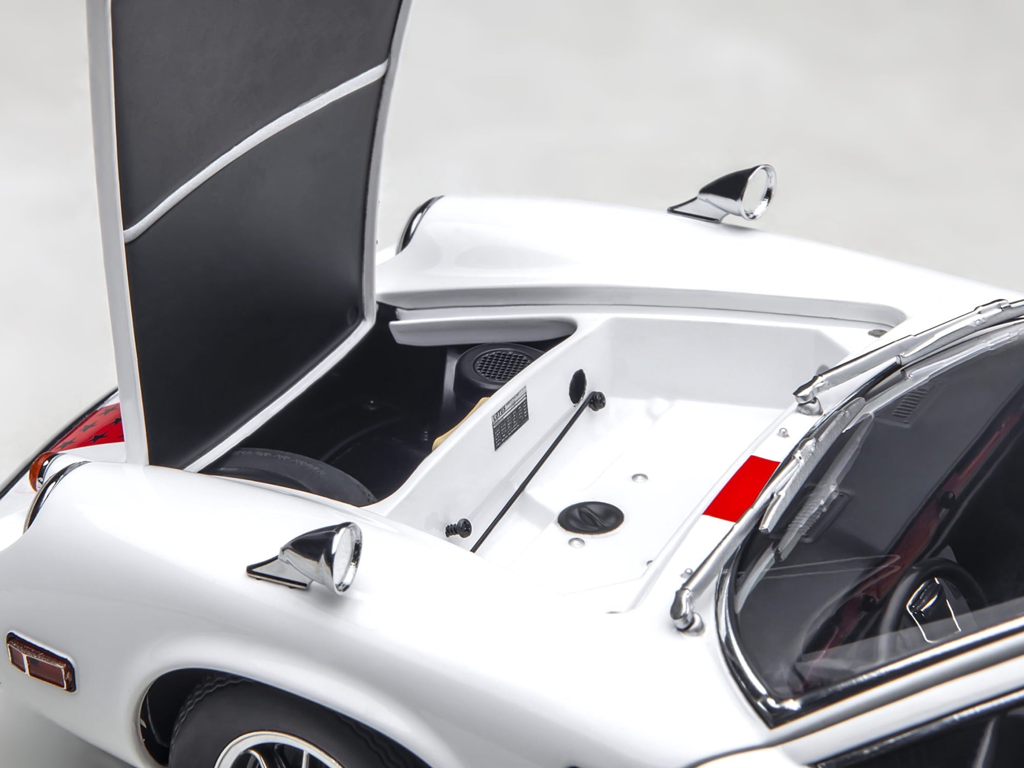 Lotus Europa Special White with Red Stripe and Graphics "The Circuit Wolf" 1/18 Model Car by Autoart
