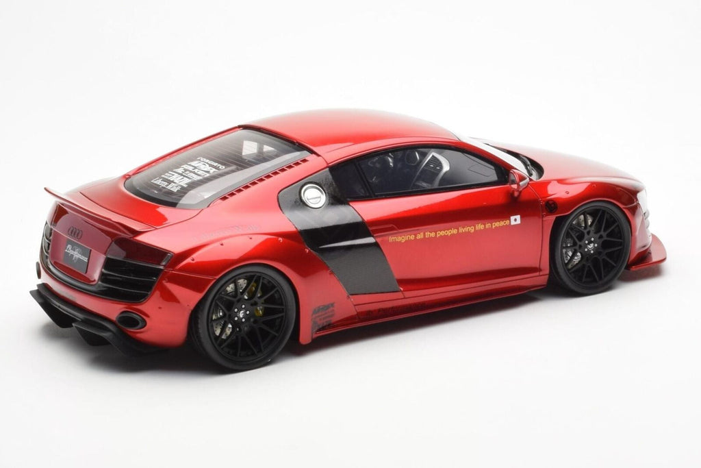 2022 Audi R8 "LB Works" Red Metallic 1/18 Model Car by GT Spirit