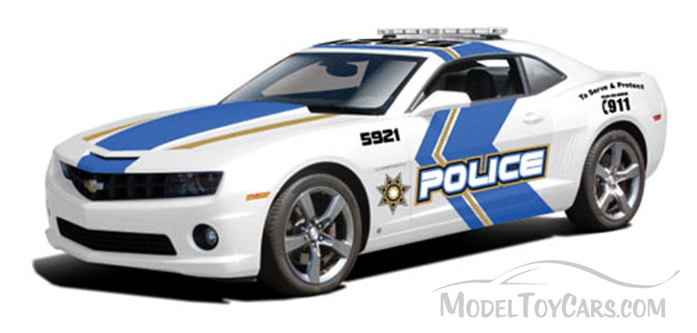 Chevy Camaro SS RS Police Car, White - Maisto 31161 - 1/18 Scale Diecast Model Toy Car