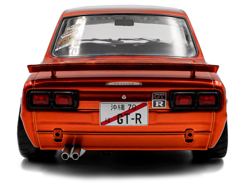 1970 Nissan Skyline (C10) Hakosuka RHD (Right Hand Drive) Orange Metallic 1/18 Diecast Model Car by Solido