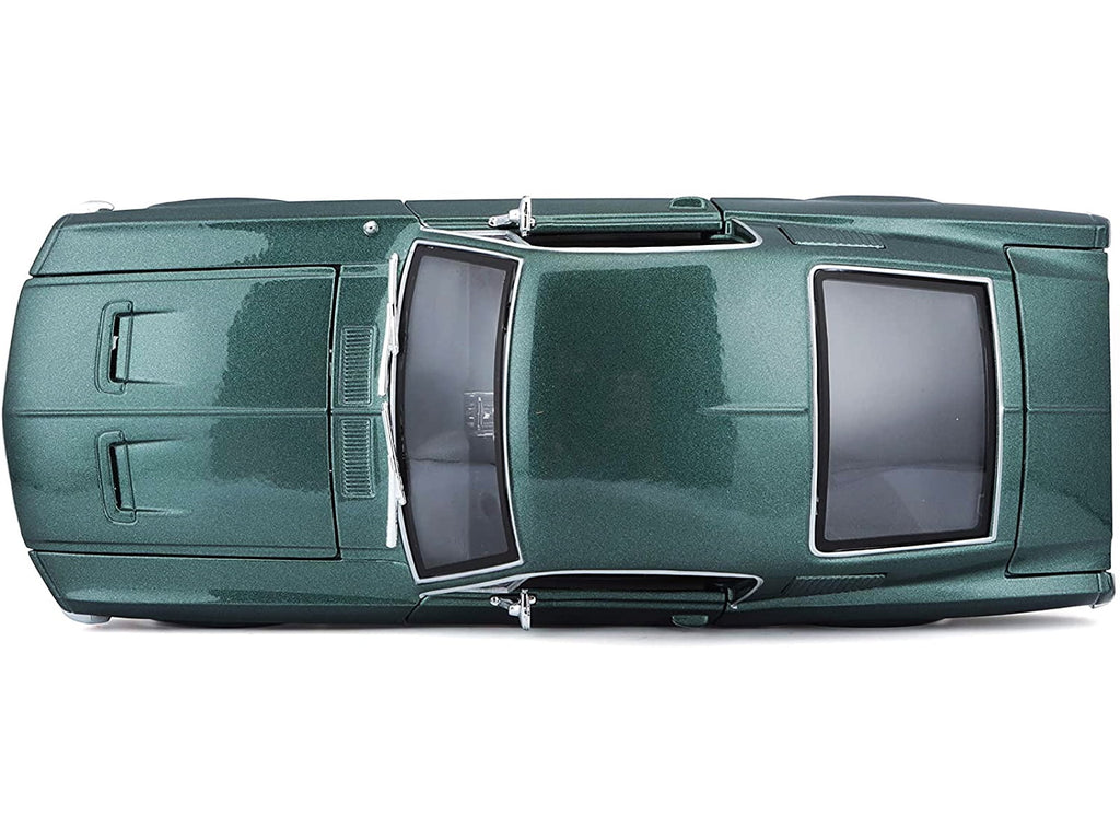 1967 Ford Mustang GTA Fastback Green Metallic with White Stripes 1/18 Diecast Model Car by Maisto