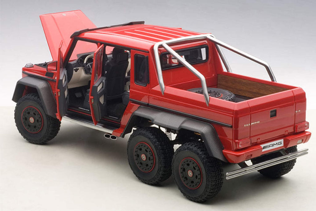 Mercedes G63 AMG 6X6 Red 1/18 Model Car by Autoart