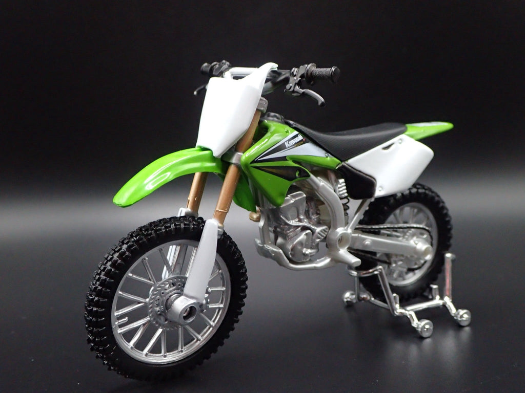 Open Box KAWASAKI KX 250F DIRT BIKE MOTORCYCLE GREEN 1/18 SCALE DIECAST MODEL BIKE
