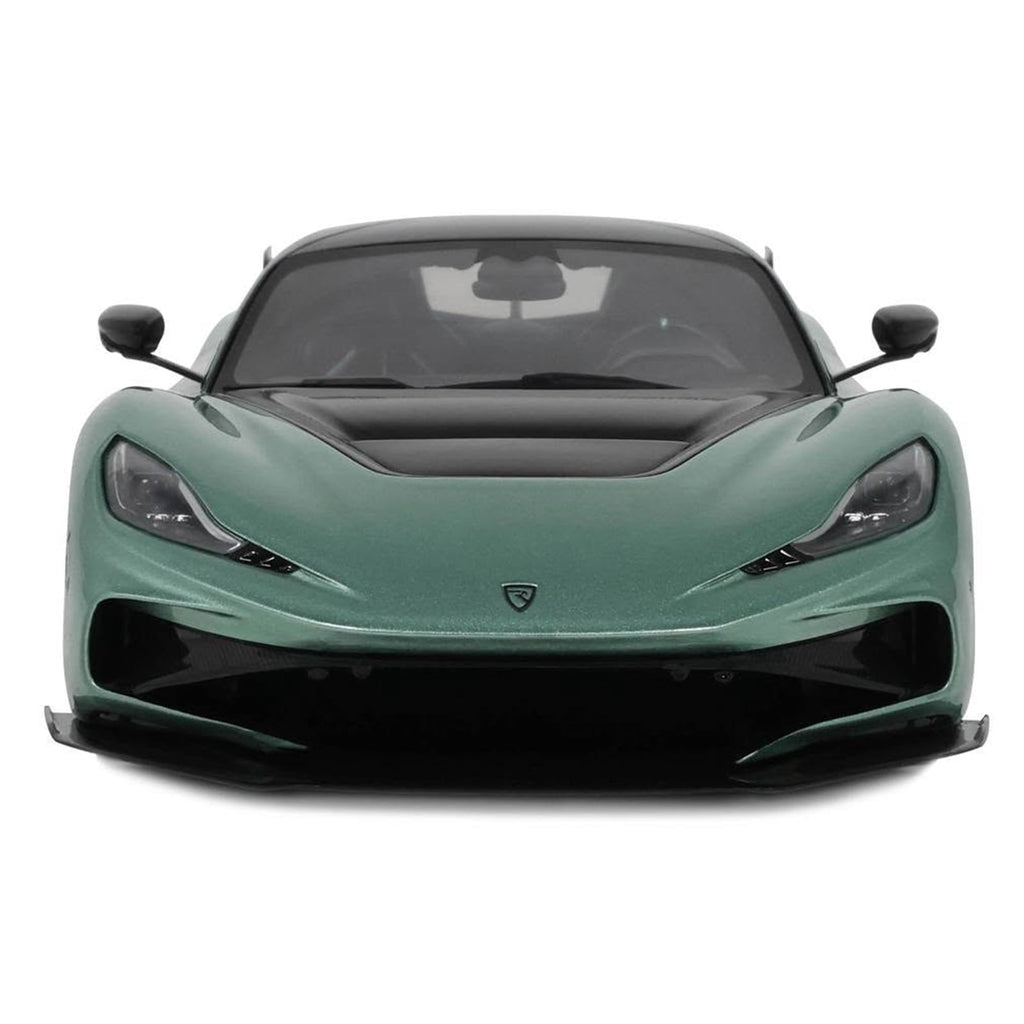 2024 Rimac Nevera R Green Metallic with Black Top 1/18 Model Car by GT Spirit