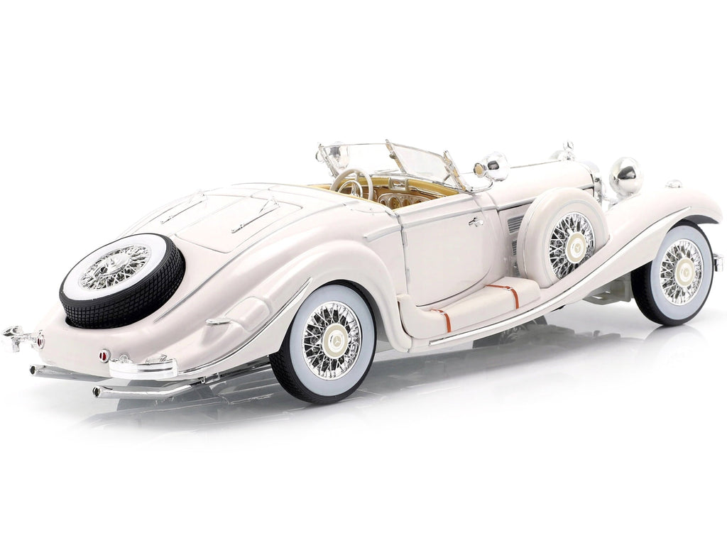 1936 Mercedes Benz 500 K Special Roadster White 1/18 Diecast Model Car by Maisto
