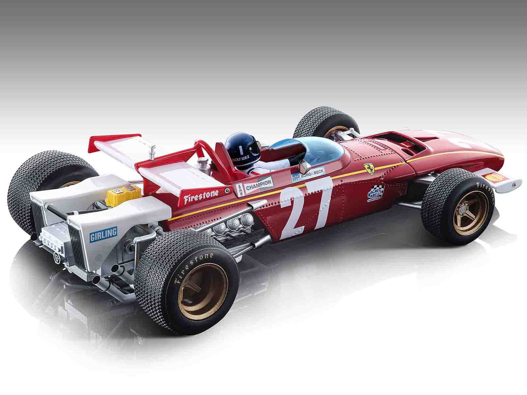 Ferrari 312B #27 Jacky Ickx "F1 Belgian GP" (1970) with Driver Figure Ltd Ed to 75 pieces 1/18 Model Car by Tecnomodel