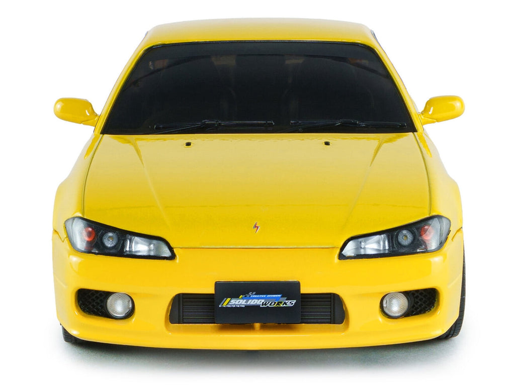 1999 Nissan Silvia (S15) Spec-R Aero RHD (Right Hand Drive) Lightning Yellow 1/18 Diecast Model Car by Solido