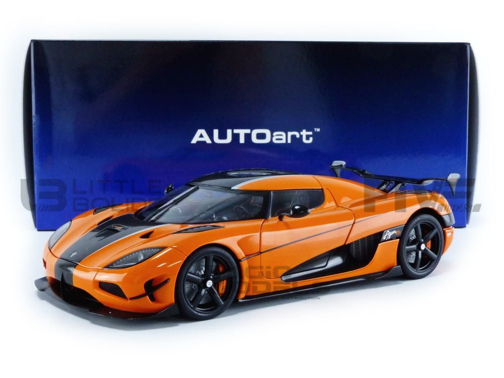 Koenigsegg Agera RS Cone Orange with Black Carbon Accents 1/18 Model Car by Autoart