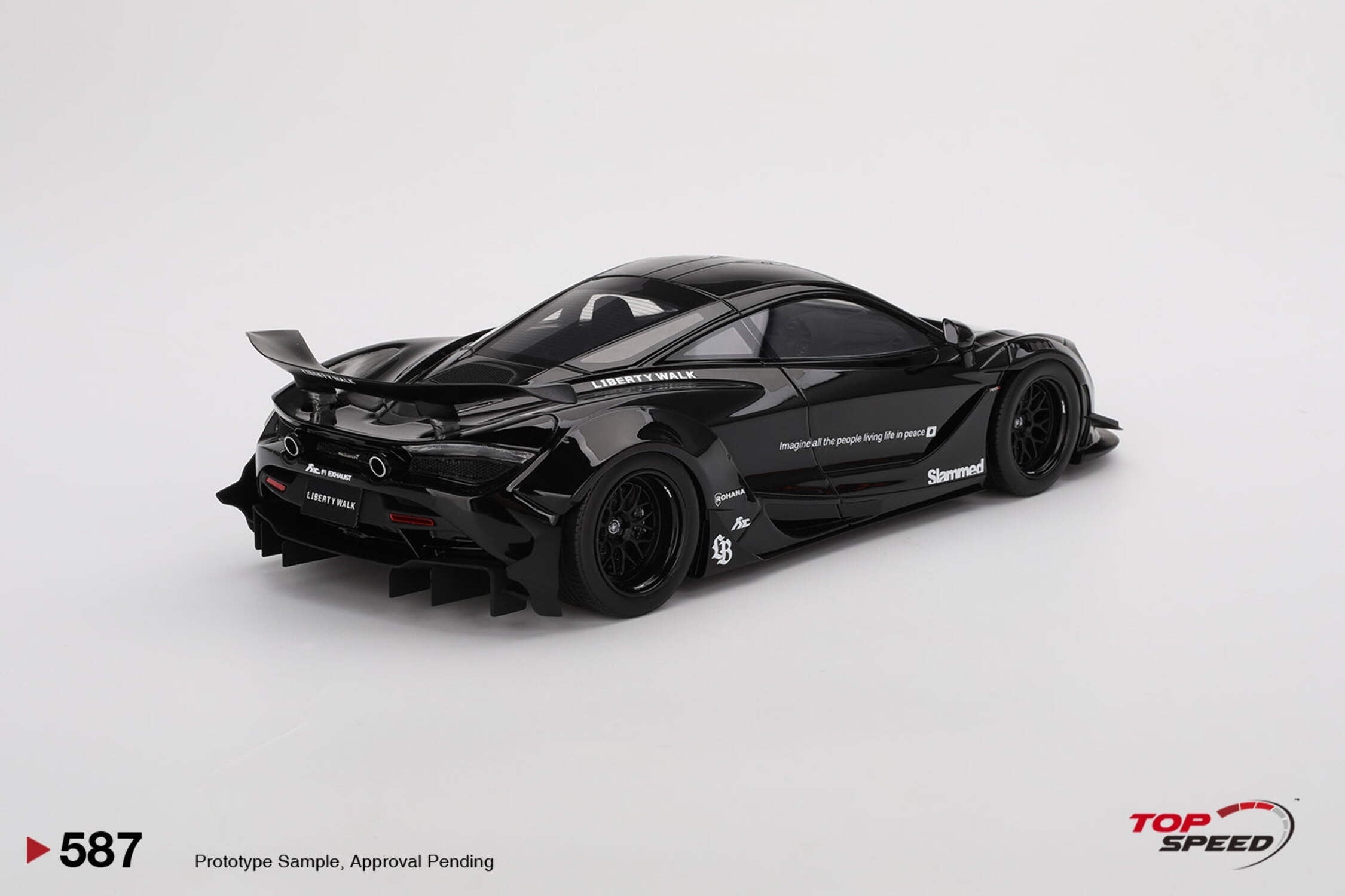 McLaren 720S "LB-Works" Black "Tokyo Auto Salon 2024" 1/18 Model Car by Top Speed