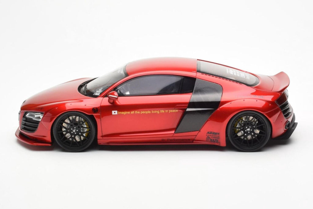 2022 Audi R8 "LB Works" Red Metallic 1/18 Model Car by GT Spirit