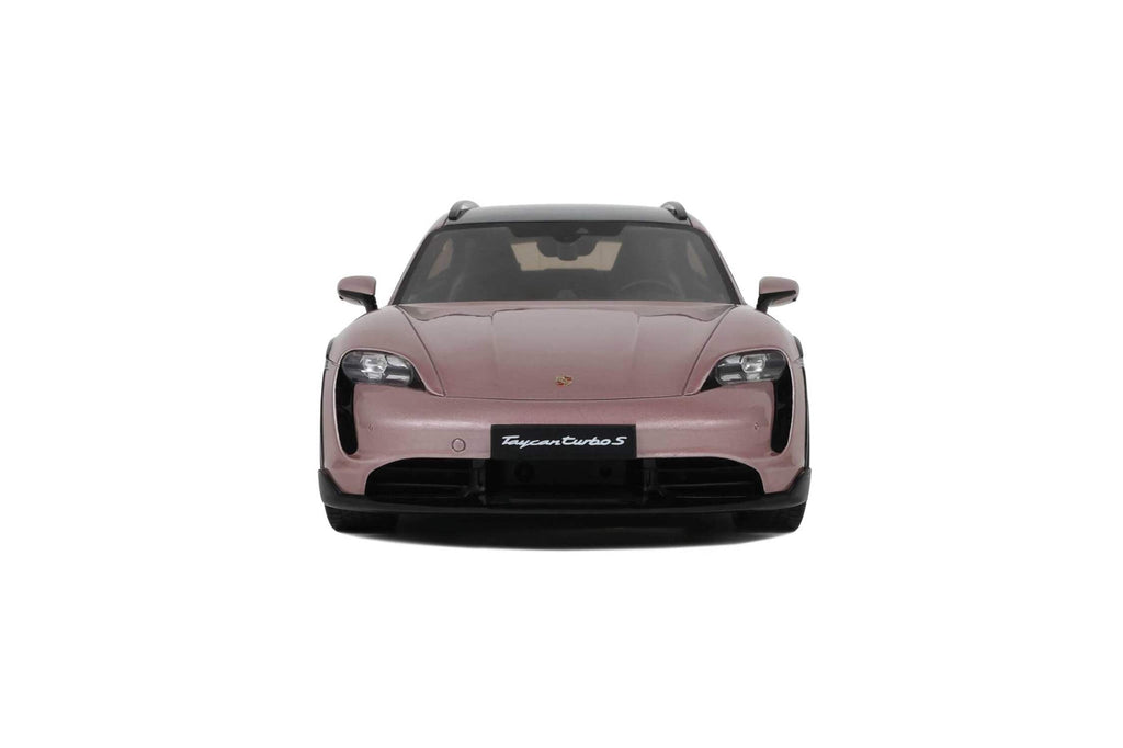 2022 Porsche Taycan Turbo S Cross Turismo Pink Metallic 1/18 Model Car by GT Spirit