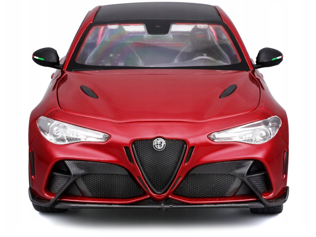 Alfa Romeo Giulia GTA Red Metallic with Carbon Top 1/18 Die Cast Model Car by Bburago
