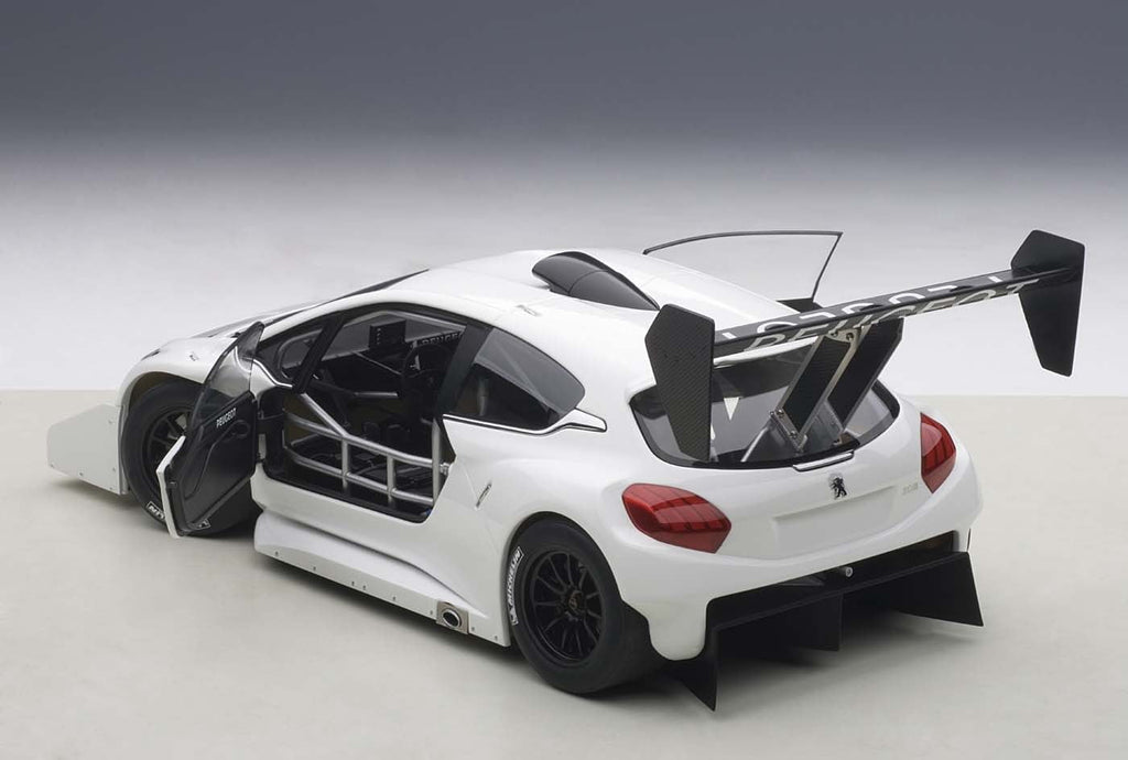 2013 Peugeot 208 T16 Pikes Peak Race Car Plain White Version 1/18 Model Car by Autoart