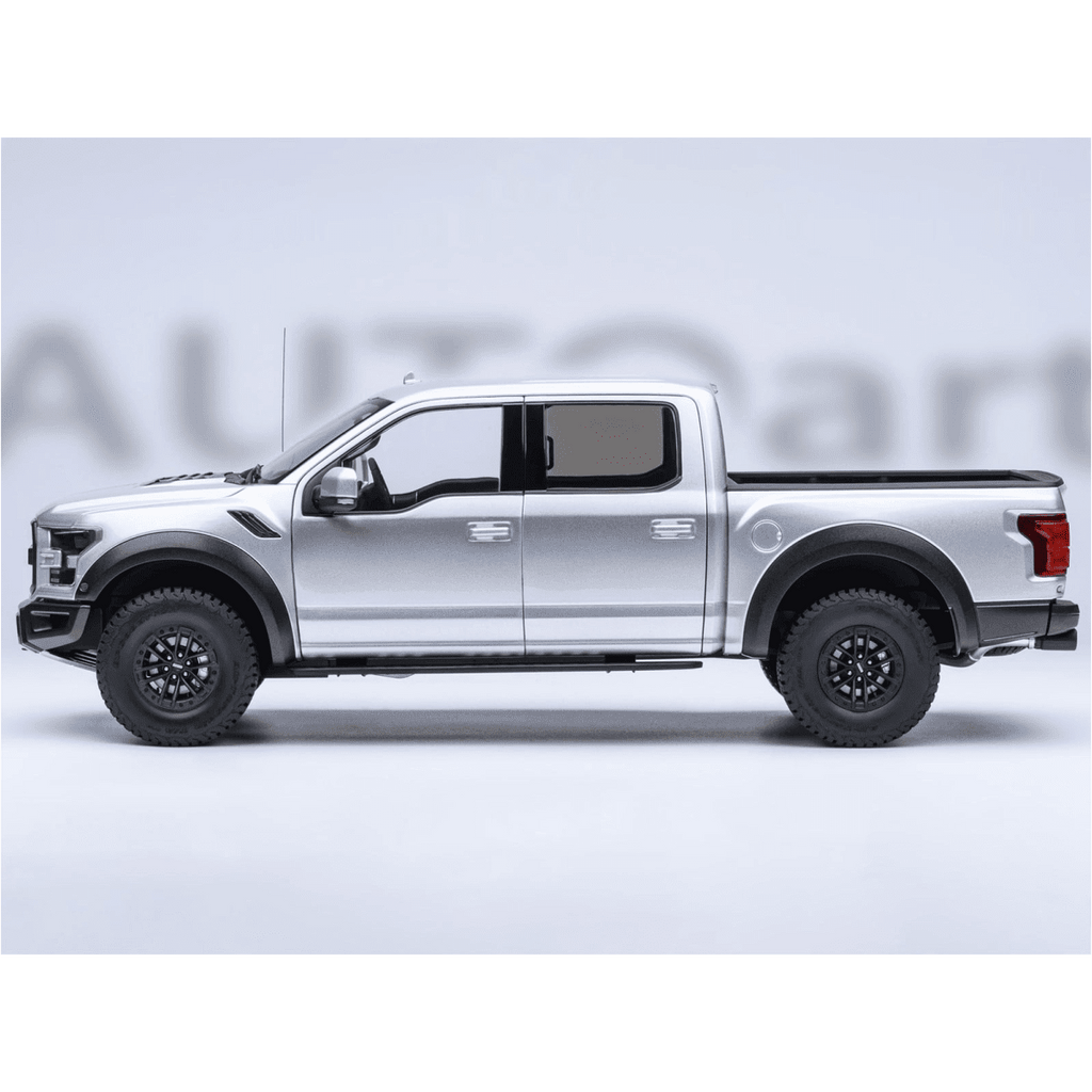 2019 Ford F-150 Raptor Pickup Truck Ingot Silver 1/18 Model Car by Autoart