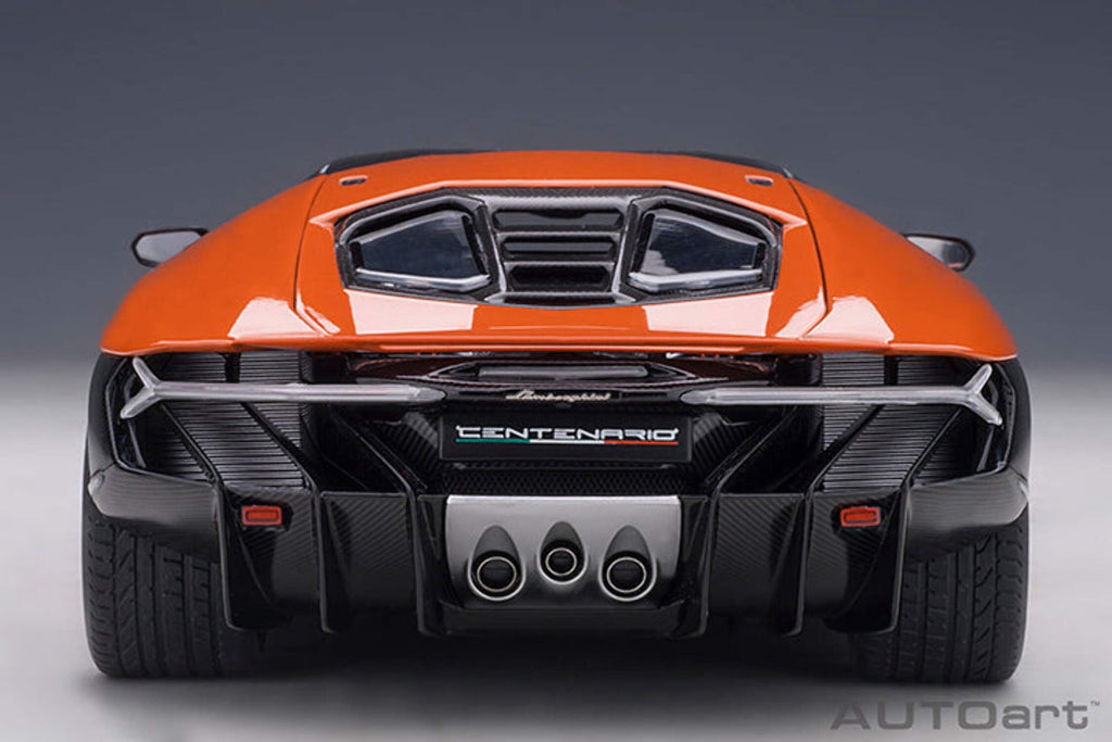 Lamborghini Centenario Arancio Argos / Pearl Orange with Carbon Top 1/18 Model Car by Autoart