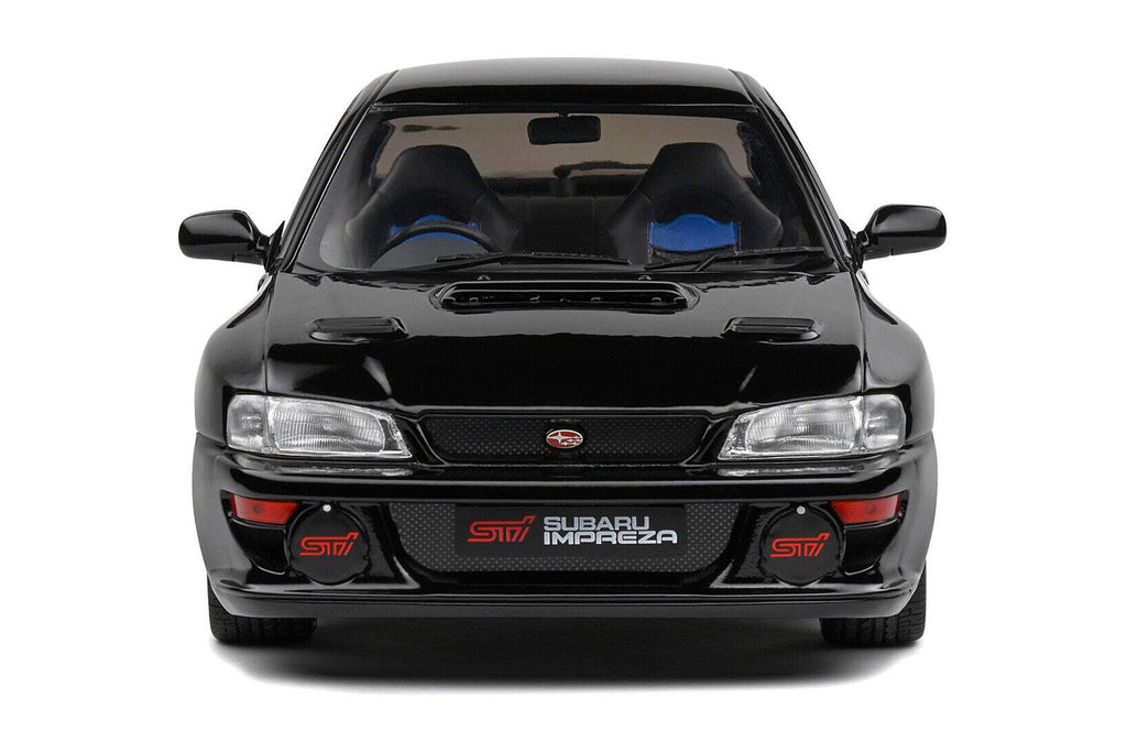 1998 Subaru Impreza 22B RHD (Right Hand Drive) Black with Gold Wheels 1/18 Diecast Model Car by Solido