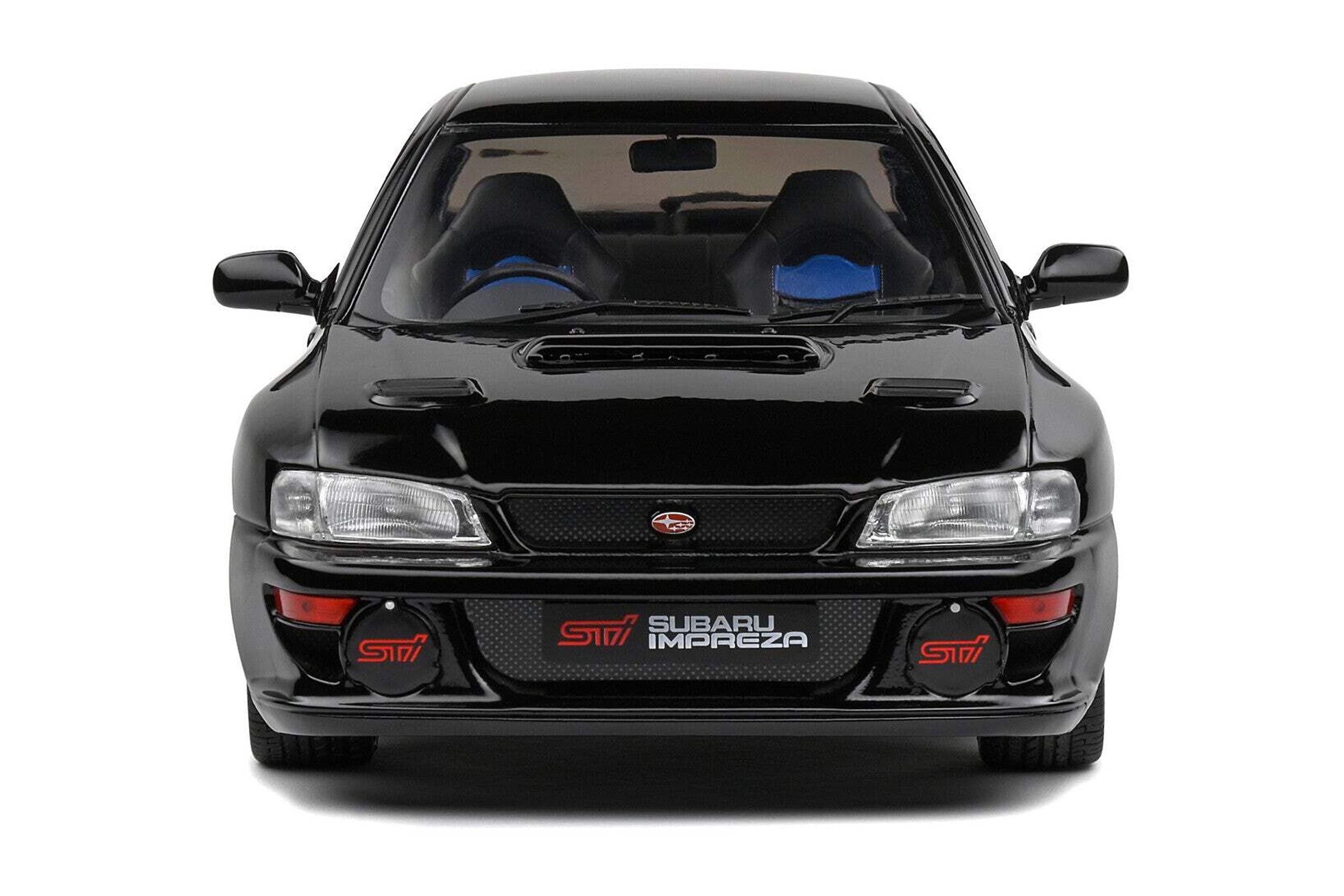 1998 Subaru Impreza 22B RHD (Right Hand Drive) Black with Gold Wheels 1/18 Diecast Model Car by Solido