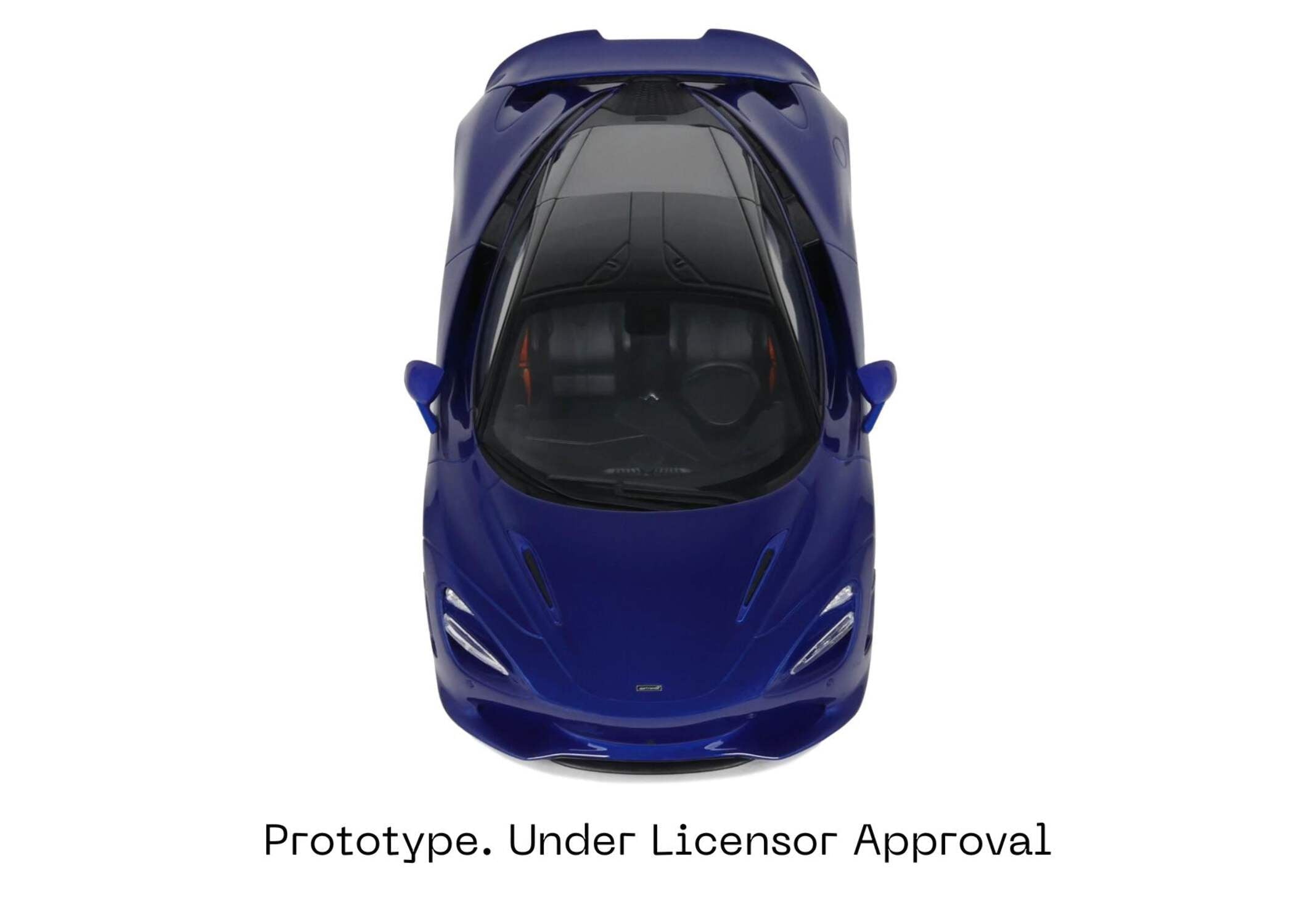 2023 McLaren 750S Coupe Blue Metallic with Black Top 1/18 Model Car by GT Spirit