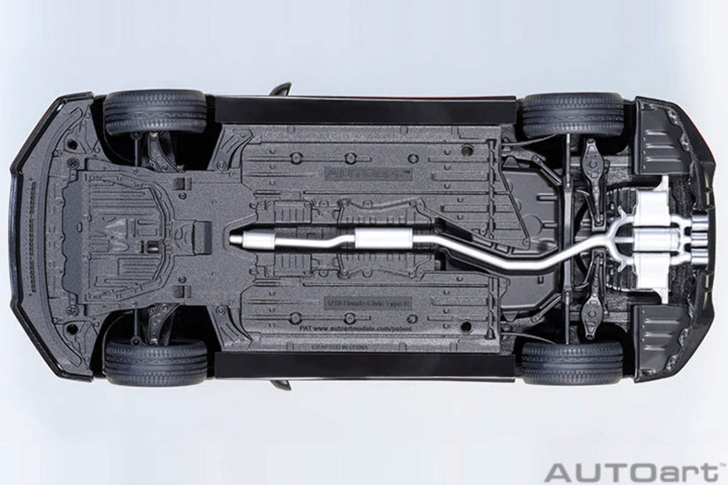 2021 Honda Civic Type R (FK8) RHD (Right Hand Drive) Polished Metal Gray Metallic 1/18 Model Car by Autoart