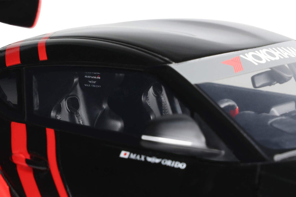 2020 Toyota Supra GR RHD (Right Hand Drive) "Advan" Black and Red 1/18 Model Car by GT Spirit