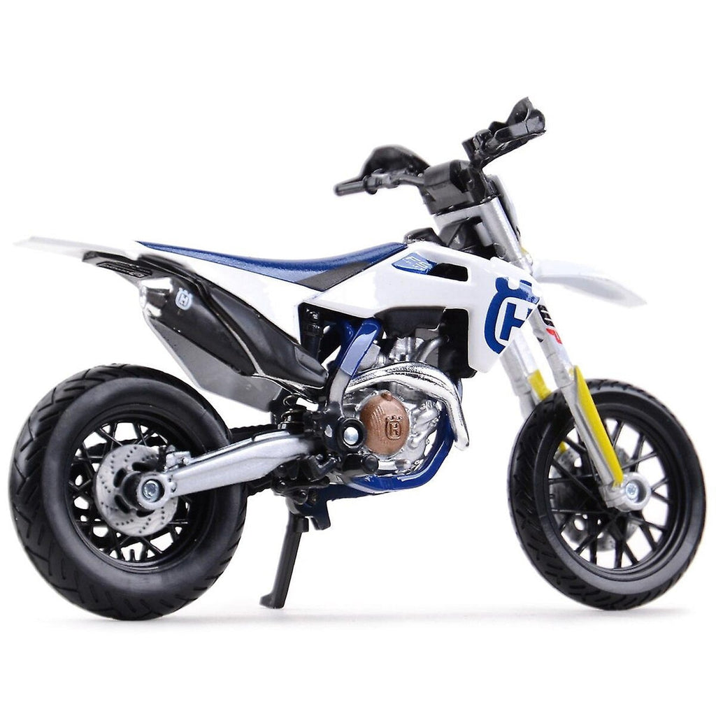 Husqvarna FS 450 Supermoto Motorcycle [1:18 scale in White/Blue]