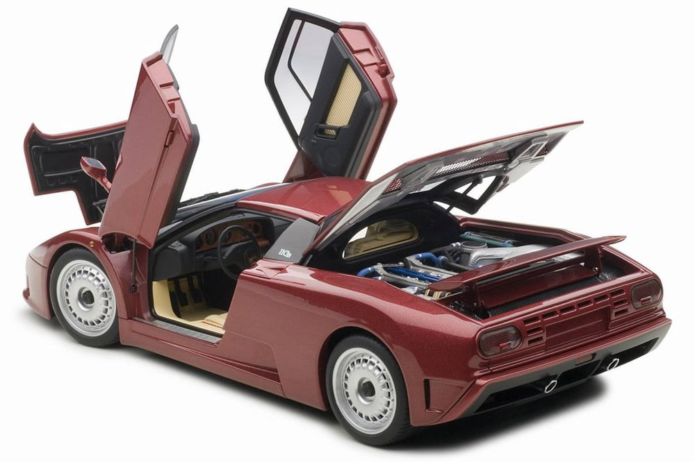 Bugatti EB110 GT Dark Red 1/18 Diecast Car Model by Autoart