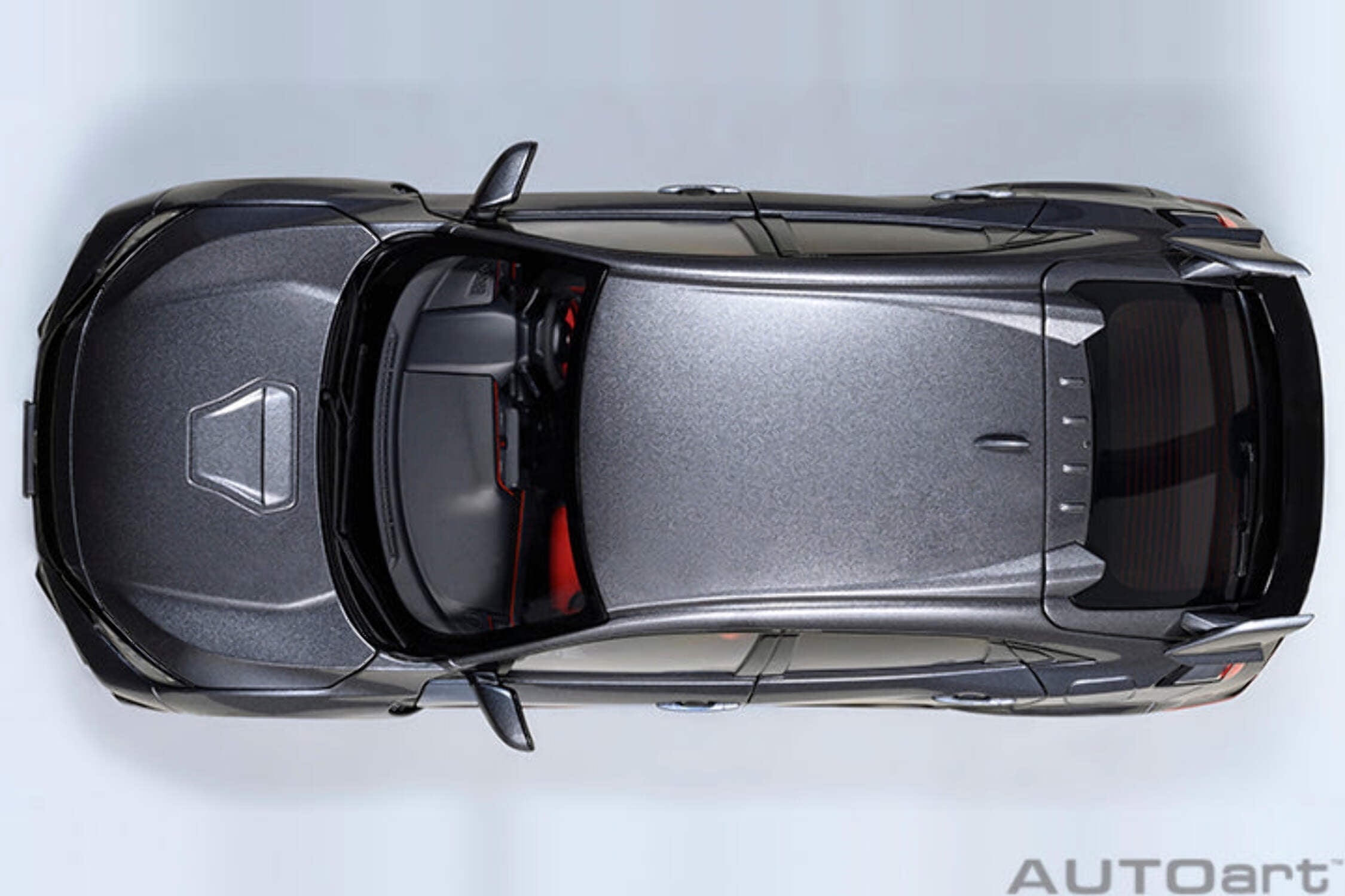 2021 Honda Civic Type R (FK8) RHD (Right Hand Drive) Polished Metal Gray Metallic 1/18 Model Car by Autoart