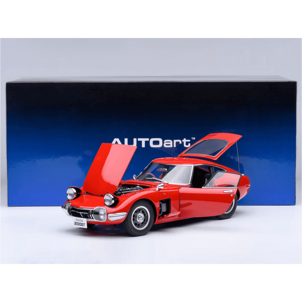 1967 Toyota 2000GT RHD (Right Hand Drive) Red 1/18 Model Car by Autoart