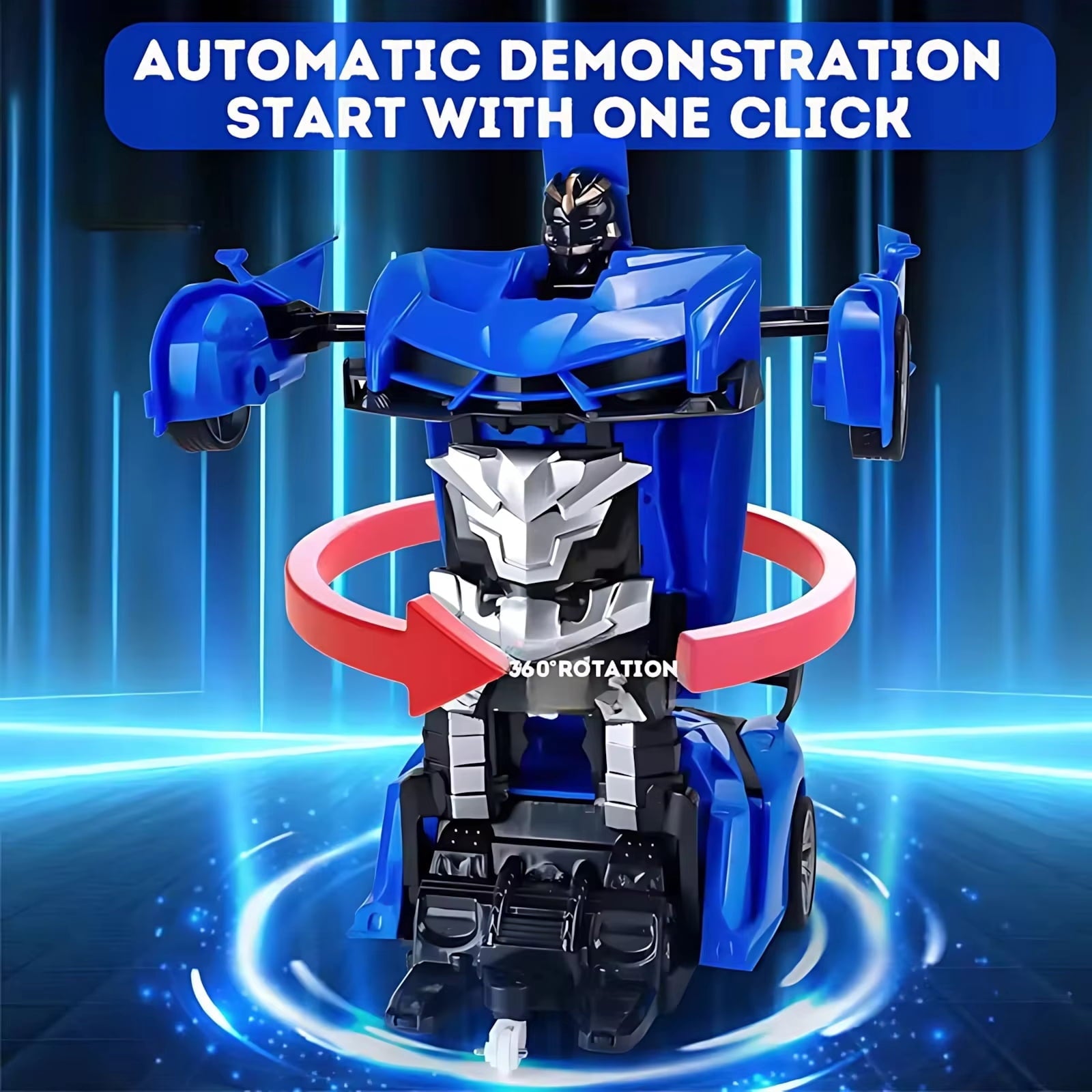 Unbranded Remote Control Robot Car, 2-in-1 Transformable Racing Vehicle with 360 Degree Rotation, Stem Educational Toy Gift for Boys