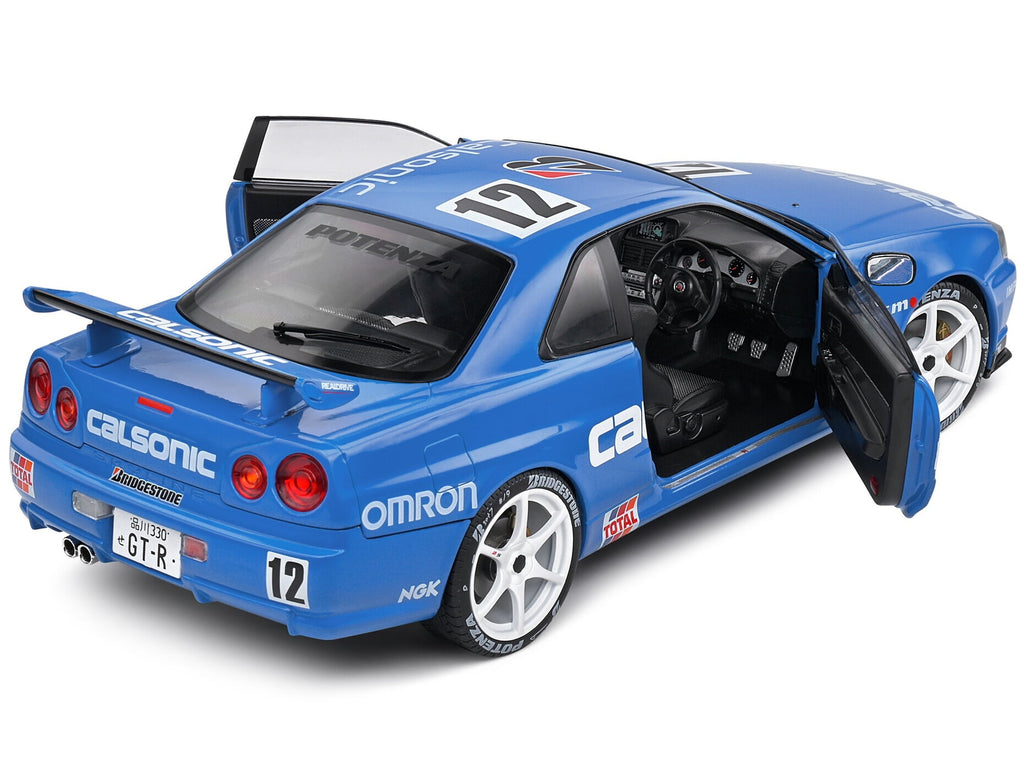 Solido 2000 Nissan GT-R (R34) Streetfighter Calsonic Tribute Blue RHD 1:18