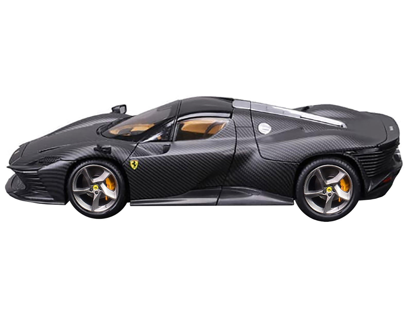 Ferrari Daytona SP3 Carbon Fiber "Carbon Series - Bburago 50th Anniversary" 1/18 Diecast Model Car by Bburago