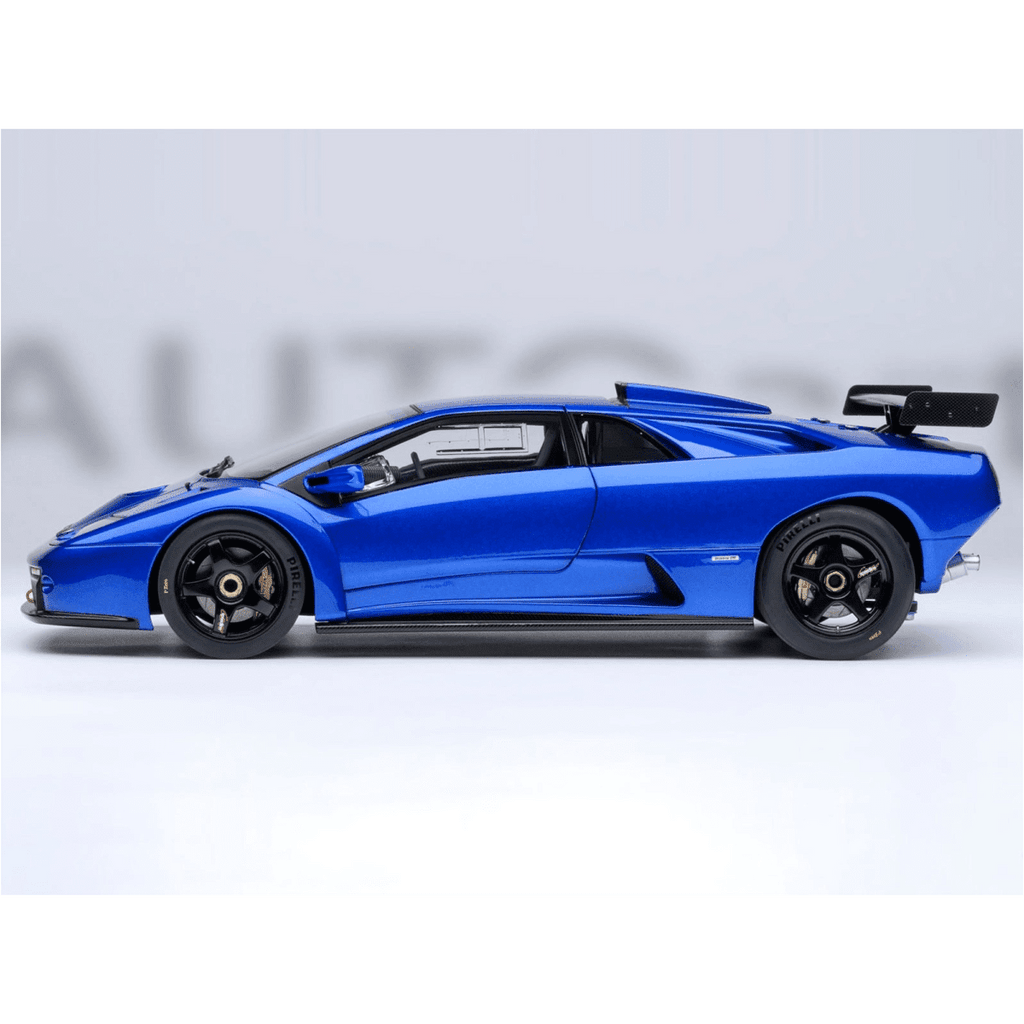 Lamborghini Diablo GTR Monterey Blue Metallic 1/18 Diecast Model Car by Autoart