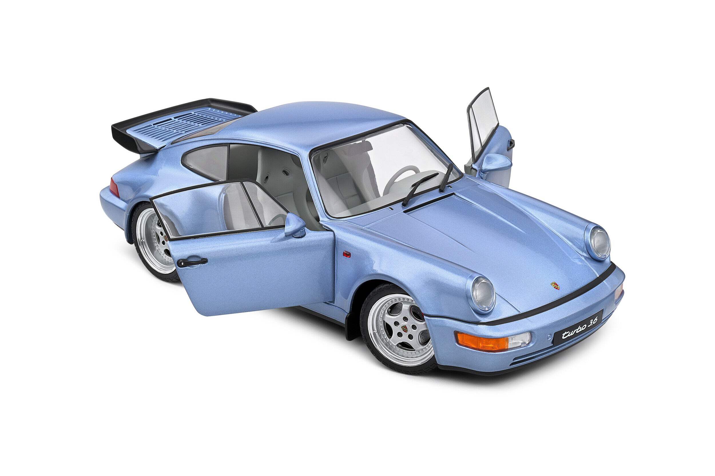 1990 Porsche 911 (964) Turbo Horizon Blue Metallic 1/18 Die Cast Model Car by Solido