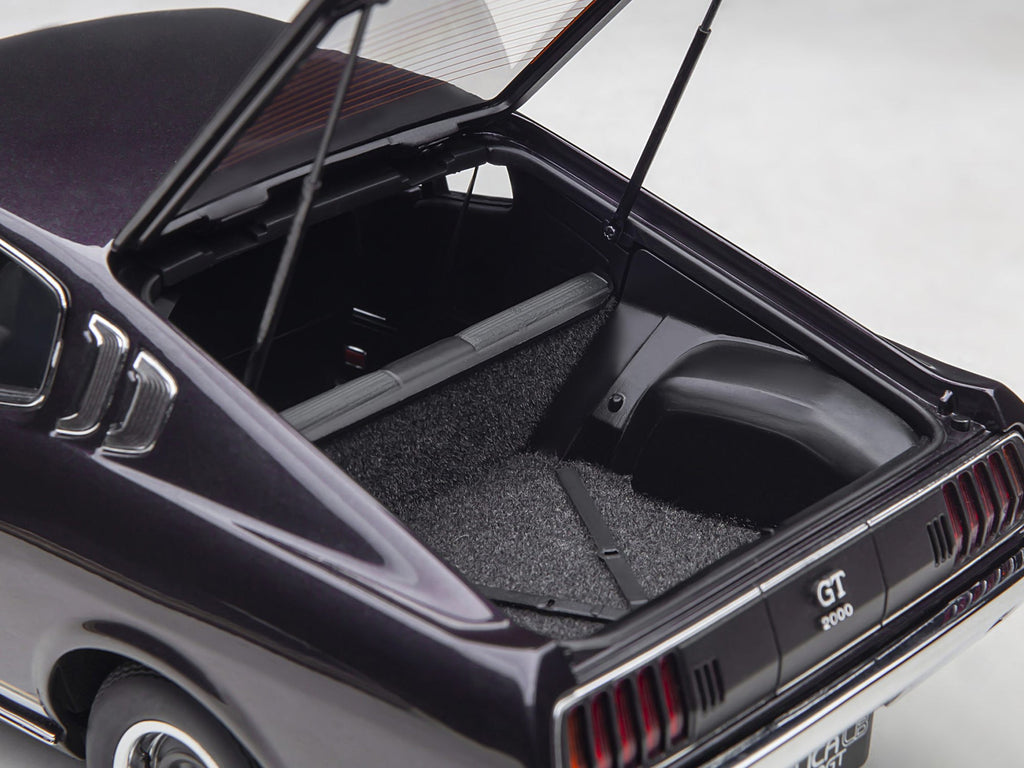 1973 Toyota Celica Liftback 2000GT (RA25) RHD (Right Hand Drive) Dark Purple Metallic 1/18 Model Car by Autoart