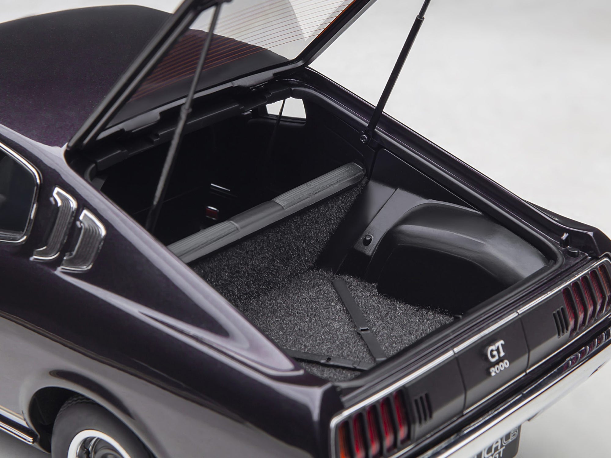 1973 Toyota Celica Liftback 2000GT (RA25) RHD (Right Hand Drive) Dark Purple Metallic 1/18 Model Car by Autoart