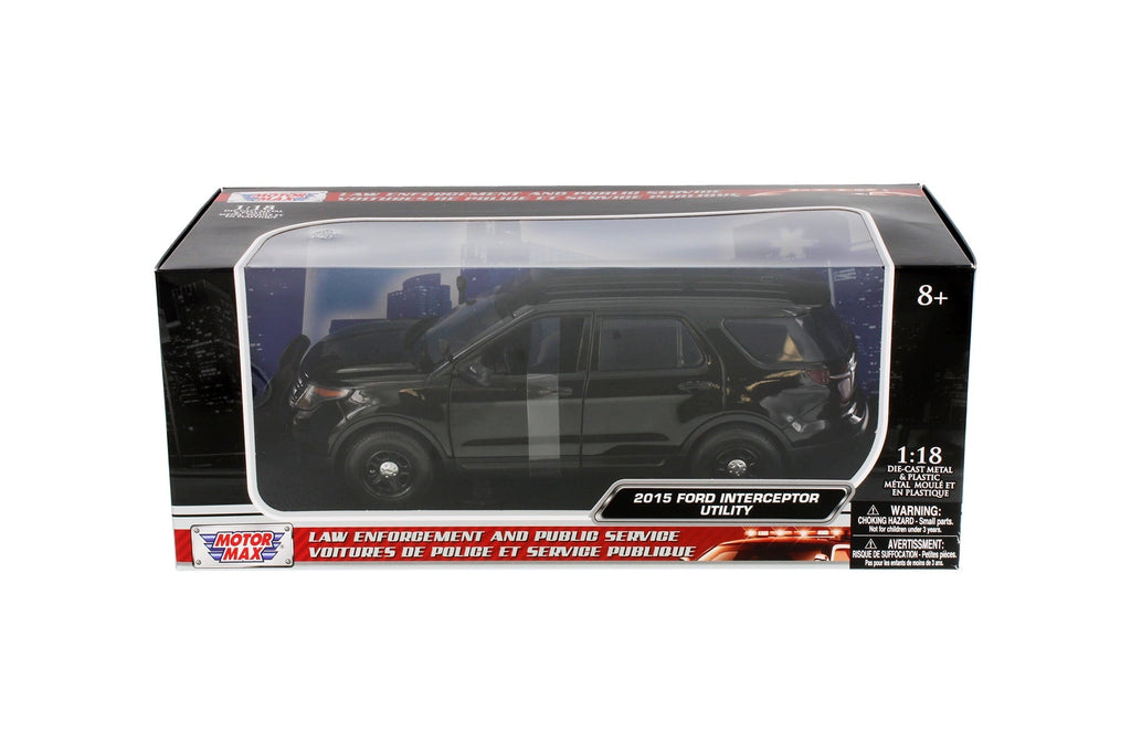 Motor Max 1:18 2015 Ford Police Interceptor Utility Diecast Vehicles