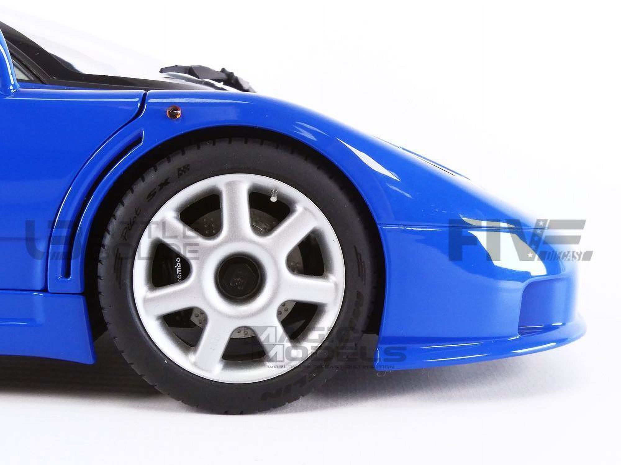 Bugatti EB110 SS Super Sport French Racing Blue with Silver Wheels 1/18 Model Car by Autoart